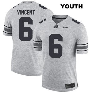 Youth NCAA Ohio State Buckeyes Taron Vincent #6 College Stitched Authentic Nike Gray Football Jersey VE20C24ON